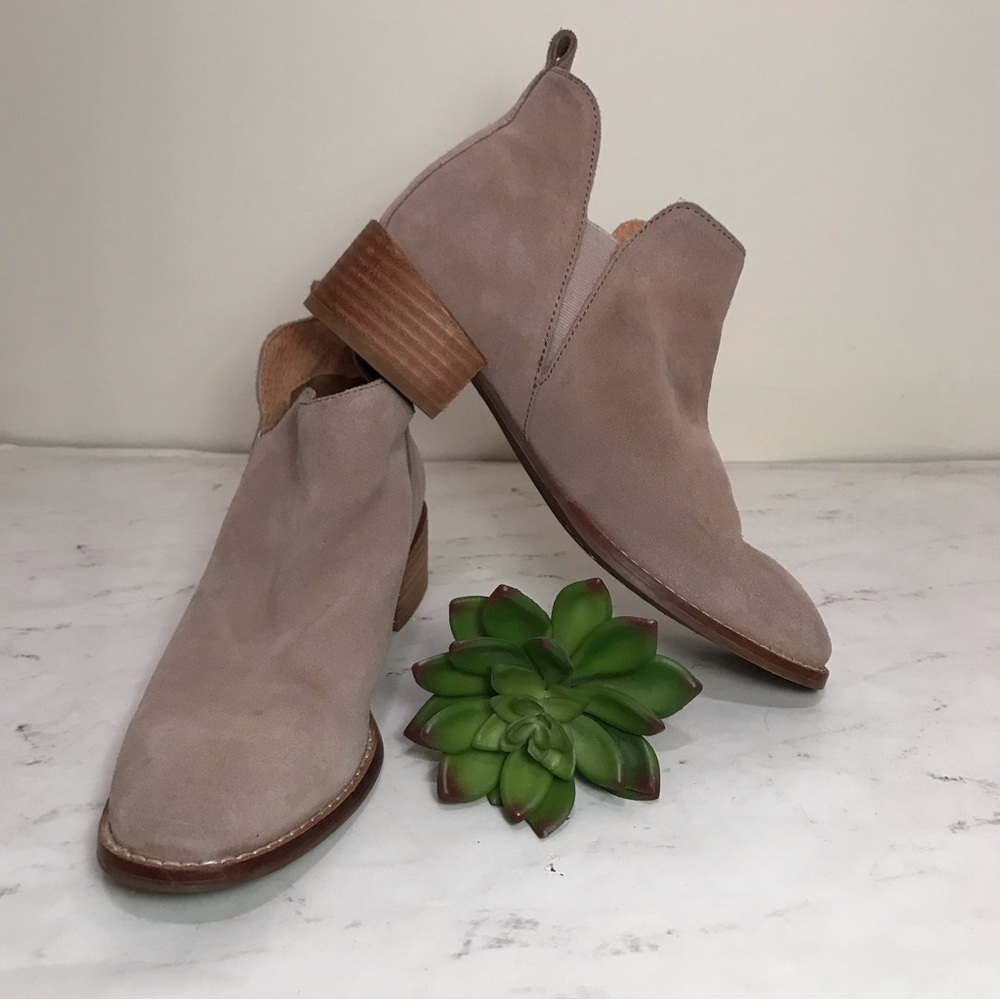 Seychelles Suede Leather Ankle Boots Booties Tan Cream Size 7